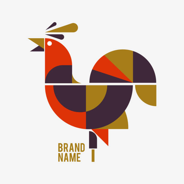 ilustrações de stock, clip art, desenhos animados e ícones de chicken logo design template - frango ilustrações