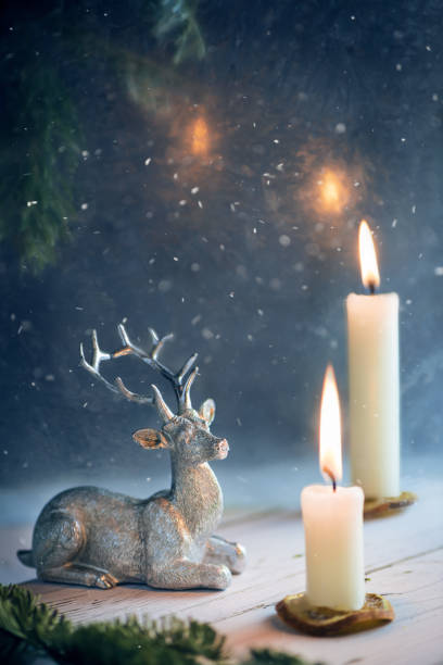 istock silver deer New Year's Eve, Christmas, Winter Composition 1294561617