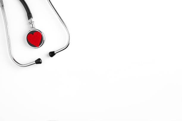 istock Stethoscope. Red Hearts. white background. cardiology, medicine 1294561630