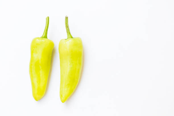 Fresh healthy green chilli on white background, organic vegetable, spicy food