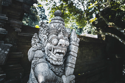 Hinduism god statue in Bali Indonesia.