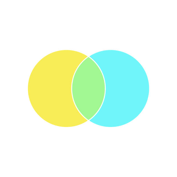 ikon diagram venn kosong - diagram venn ilustrasi stok
