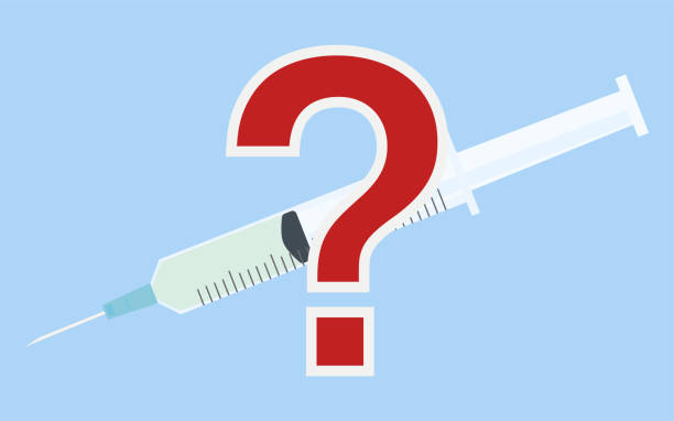 istock Illustration of vaccination, syringe with liquid? mark 1294567225