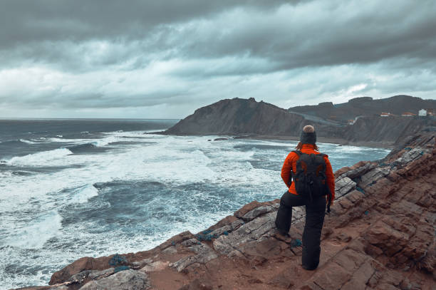 istock Redhead admiring view on coastline 1294571373