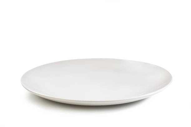 istock Plate, Front View of Empty Flat White Dish for Food 1294574036