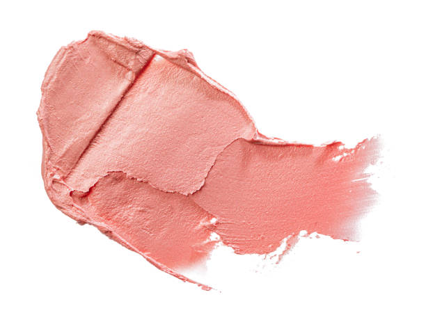 istock Stains of a pink lipstick isolated on white background 1294575754