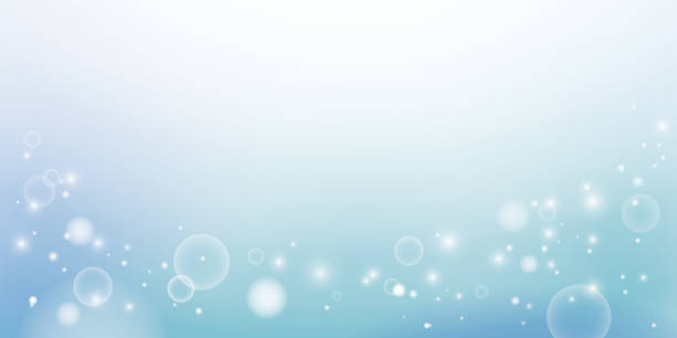 ближайшее будущее, надежда, освежающий абстрактный фон (2:1 соотношение, украшение в нижней части) - bubble wand bubble water sea stock illustrations