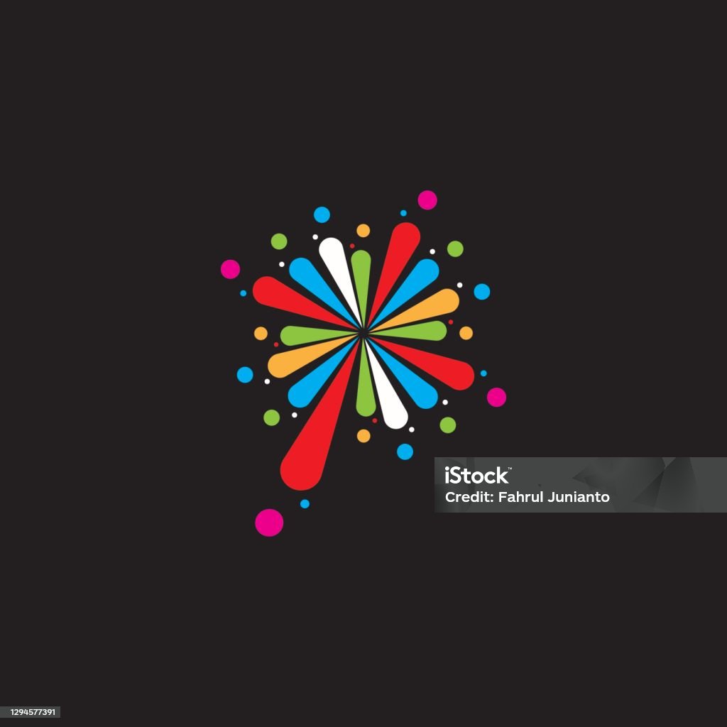 Abstract Firework Shape Firework Vector Template Stock Illustration - Download Image Now ...