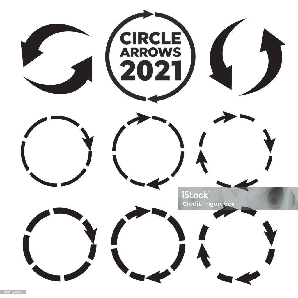 Recycle Progress Infographics Pie Chart Of The Arrows Circled Cursor Web Recycling ...