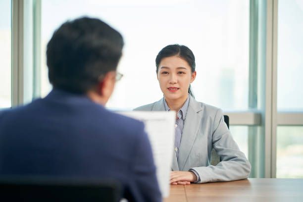 istock young asian business woman being interviewed by hr manager 1294582113
