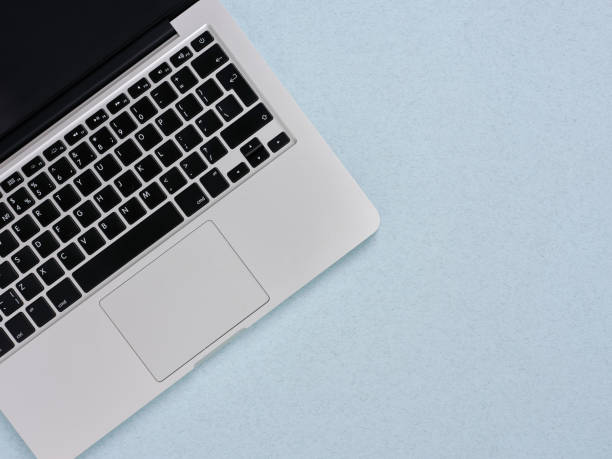istock Close-up top view of a modern laptop 1294584997