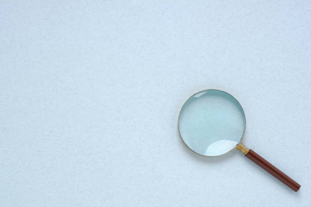 istock Close-up top view of a vintage magnifier 1294585019