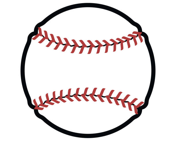 baseball.  projekt t-shirtów, logo, pocztówek, banerów itp. - softball seam baseball sport stock illustrations