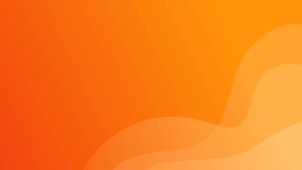 orange abstrakte vorlage hintergrund - biegung stock-grafiken, -clipart, -cartoons und -symbole