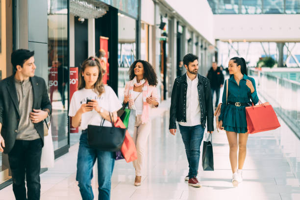 istock Friends in the shopping mall 1294599020