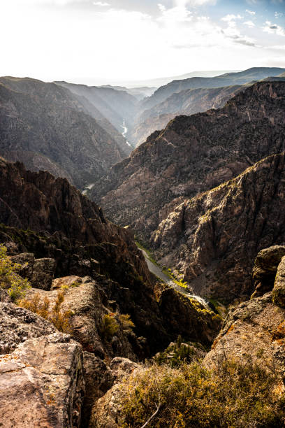 istock Looking Down The Canyone of Light Shafts and Black Rock 1294601664