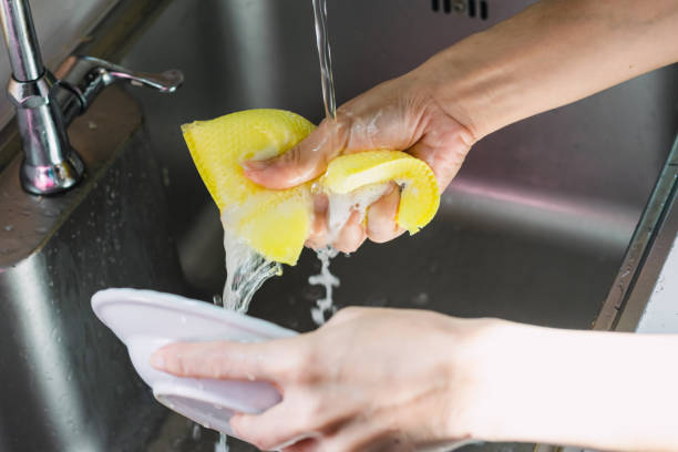 istock Clean the dishes in the kitchen. 1294603046