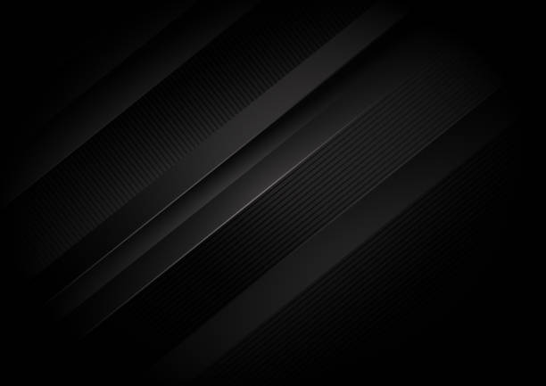 абстрактные черные полосы диагонального фона. - металл иллюстрации stock illustrations