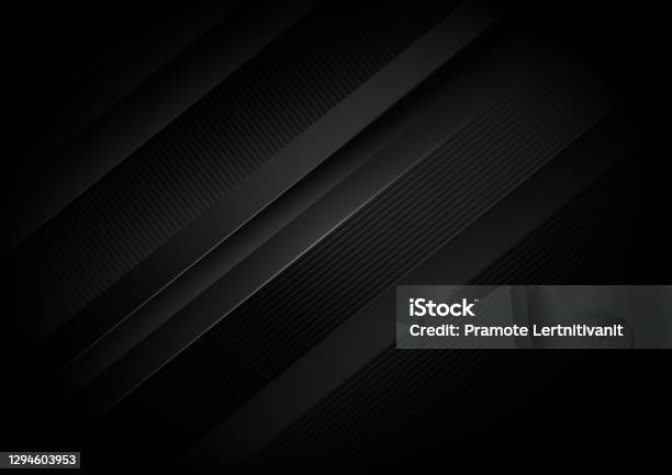 Abstract Black Stripes Diagonal Background Stock Illustration - Download Image Now - Backgrounds, Black Background, Black Color