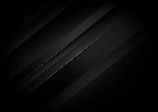 Vector illustration of Abstract black stripes diagonal background.