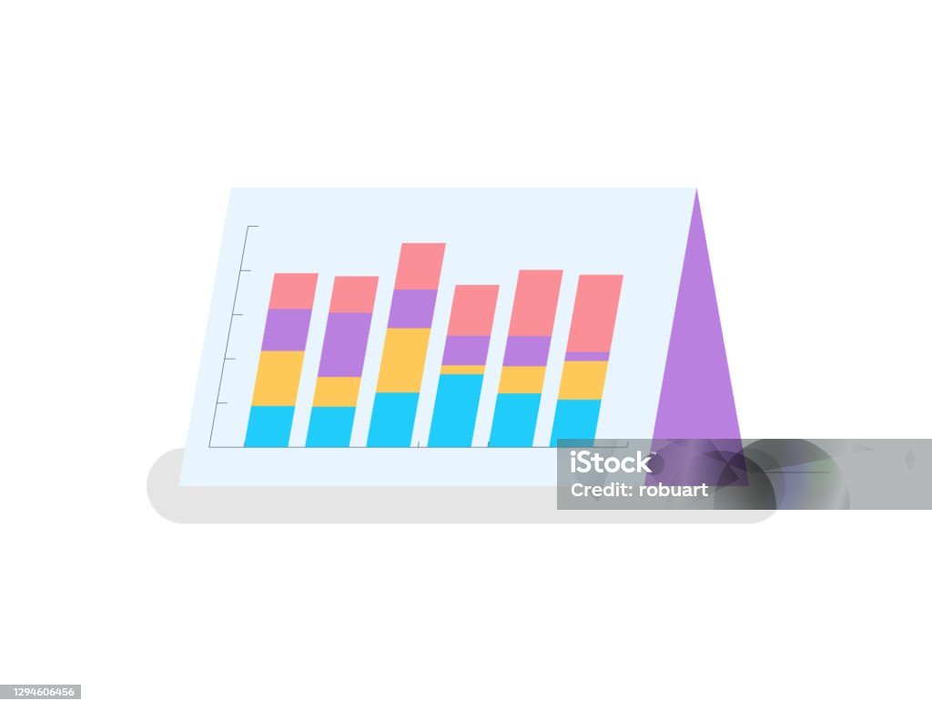 Graphic Or Statistical Chart Scale And Columns Stock Illustration ...