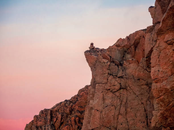 istock View to big cliff in arctic sky. Minimalist scenery with beautiful rockies. 1294606549