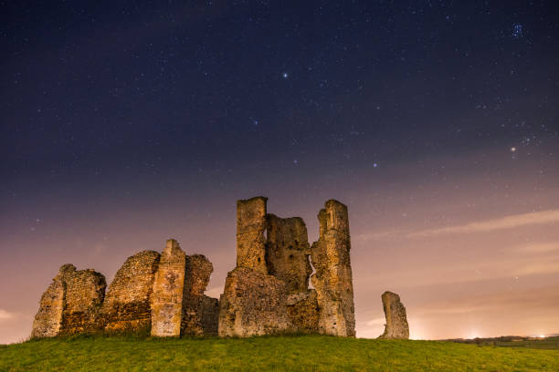 Curch of St. James ruins (Bawsey, UK) under the stars Curch of St. James ruins (Bawsey, UK) under the stars kings lynn stock pictures, royalty-free photos & images