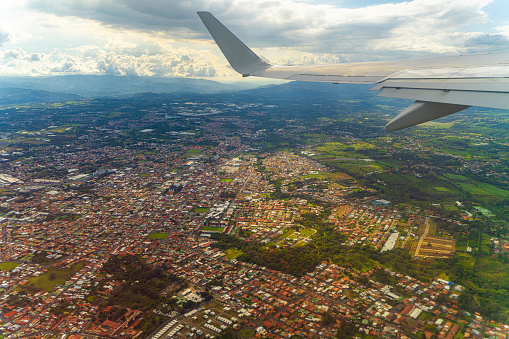 The surroundings of San Jose, Costa Rica from the air