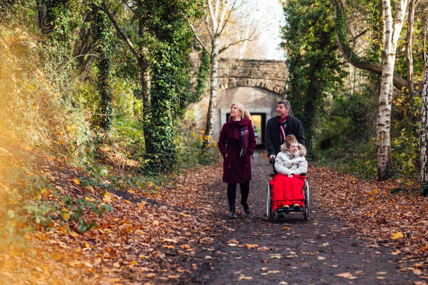 istock Family Autumn Walks 1294616067