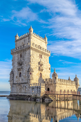 Tower of Belem (Torre de Belem), Lisbon, Portugal.