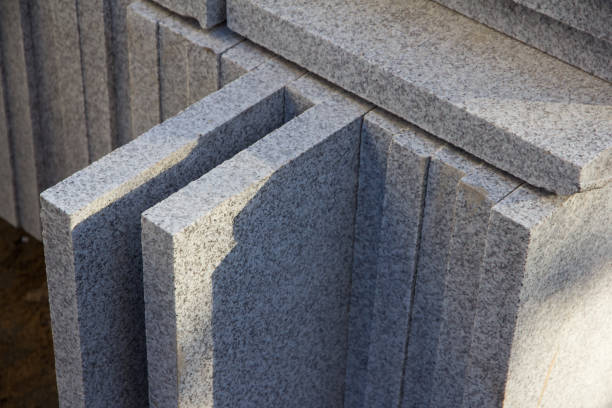istock Granite slabs close up. Granite texture. Granite countertop slabs. Material for decorative wall and floor decoration 1294630844