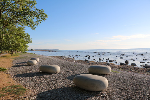 The beach at Visby on Gotland, Baltic Sea Sweden