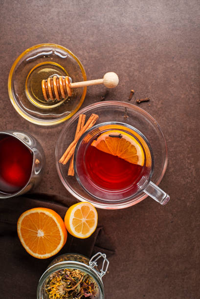 istock Tea cup with fruit, herbal and other spices 1294636921