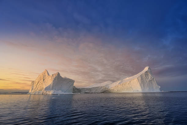 istock floating glaciers in the rays of the setting sun at polar night 1294637034
