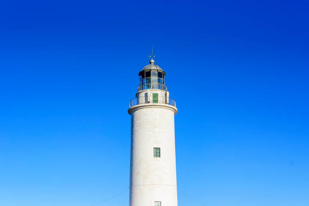 istock White sea lighthouse with blue sky 1294650627