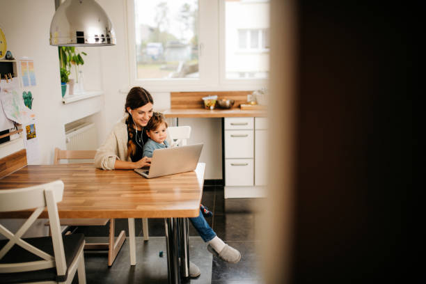 istock Young female working from home 1294651210