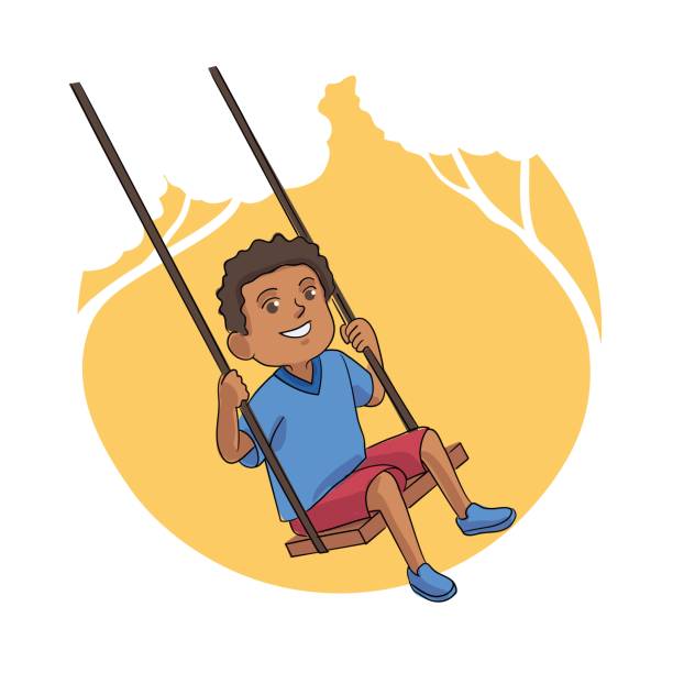 Cute Little Kid On Swing In Park Happy Boy Riding On Swings Hanging From Tree Child Playing In Playground In Summer Holidays Outdoor Childhood Games Vector Illustration Stock Illustration - Download Image Cute Little Kid On Swing In Park Happy Boy Riding On Swings Hanging From Tree Child Playing In Playground In Summer Holidays Outdoor Childhood Games Vector Illustration Stock Illustration - Download Image