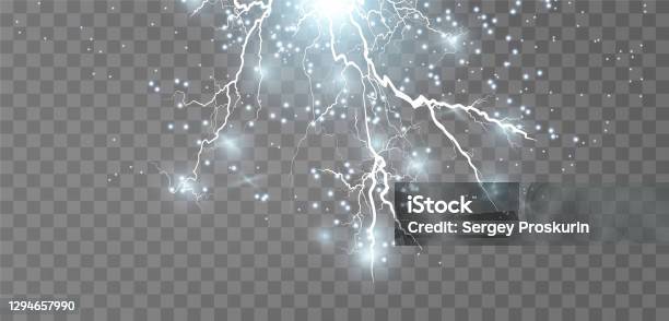 Lightning Explode Lightning Lightning Lightning Collision Powerful Electrical Explosion ...