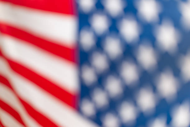 istock American flag as a background. Blurred background. 1294658786