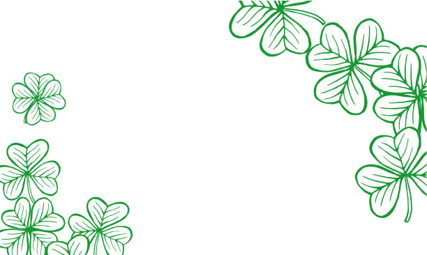 Happy St. Patrick's Day Banner vector illustration. Shamrock frame. Happy St. Patrick's Day Banner vector illustration. Shamrock frame. irish shamrock stock illustrations
