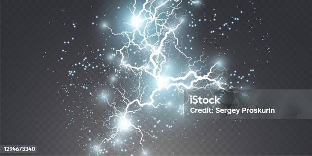 Lightning Explode Lightning Lightning Lightning Collision Powerful Electrical Explosion ...