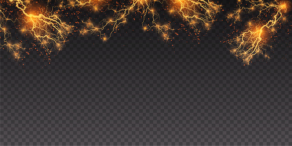 Lightning Explode Lightning Lightning Lightning Collision Powerful Electrical Explosion ...