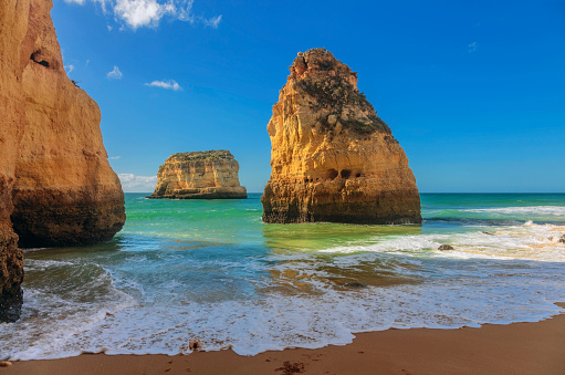 The famous beach of Praia dos Caneiros. Algarve.Portugal