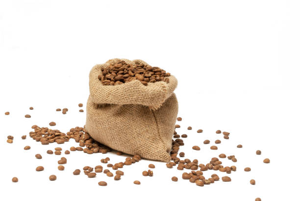 istock Jute bag full of roasted coffee beans 1294678442