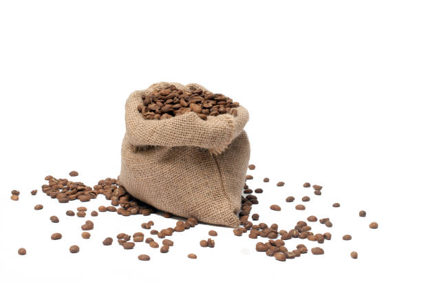 istock Jute bag full of roasted coffee beans 1294678469
