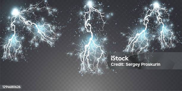 Lightning Explode Lightning Lightning Lightning Collision Powerful Electrical Explosion ...