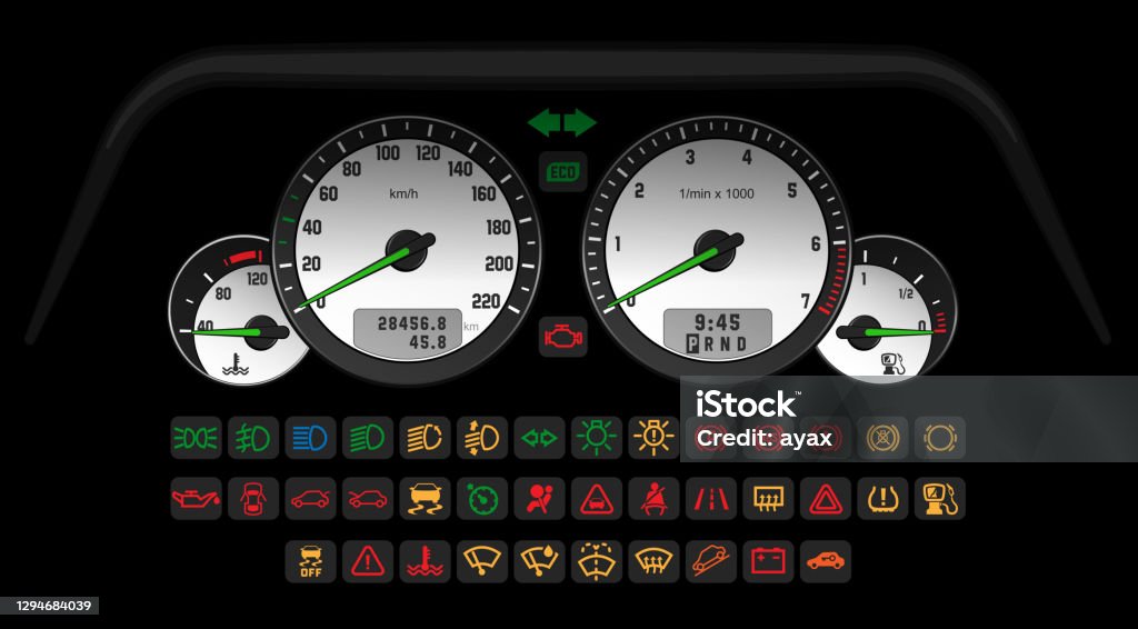 Car Interface Vector Car Interface Set Stock Illustration - Download Image Now - Airbag ...