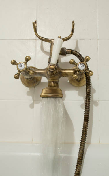 istock Antique Copper style bath tube faucet 1294686580