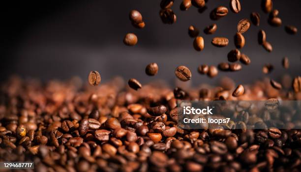 Roasted Coffee Beans Stock Photo - Download Image Now - Coffee Crop, Coffee - Drink, Cafe