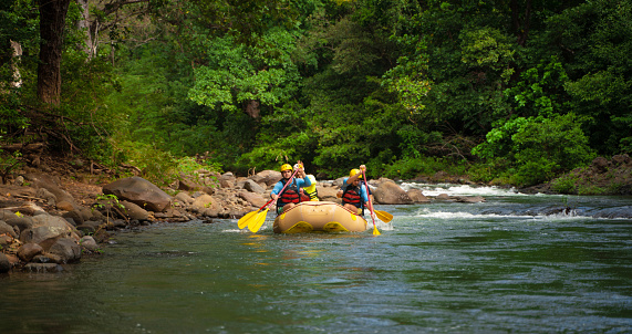 Rafting on a river in Central America